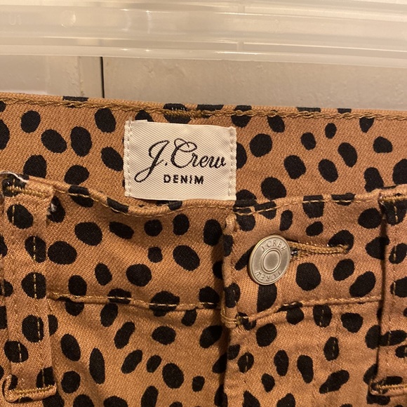 New with tags J.Crew cheetah print toothpick denim jeans - size 27 - Picture 2 of 3
